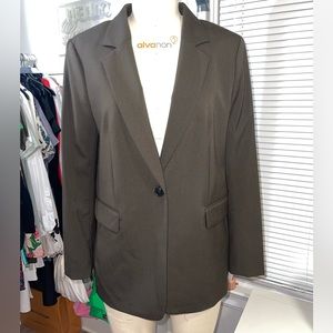 Dark green, single breasted blazer